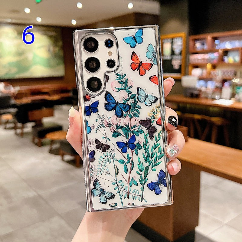 Flower Floral Butterfly Compatible with Samsung Case