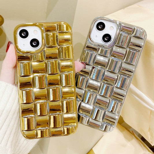 Metal Weave Pattern Compatible with iPhone Case