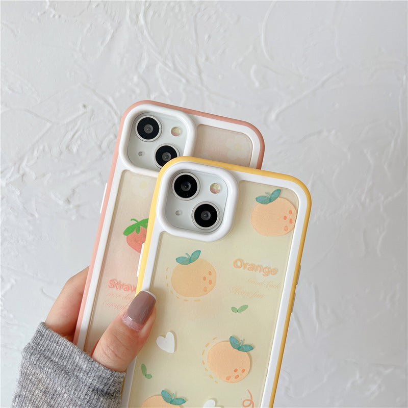 Cute Strawberry Orange Compatible with iPhone Case