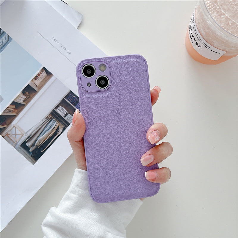 Leather Texture Shockproof Compatible with iPhone Case