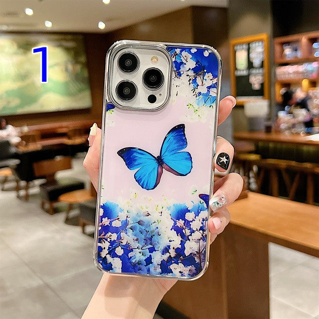 Flower Floral Butterfly Compatible with iPhone Case