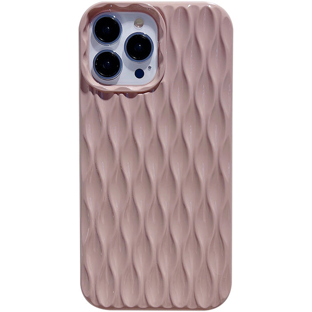 Luxury 3D Wrinkle Glitter Soft Silicone Compatible with iPhone Case