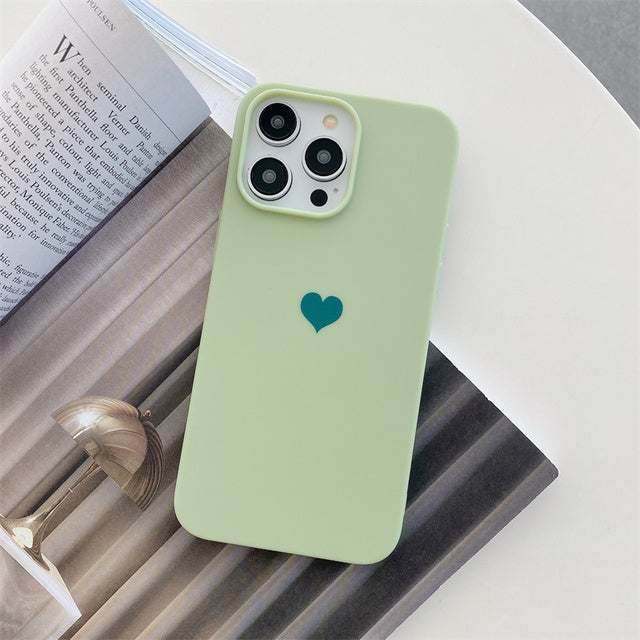 Candy Color Love Heart Compatible with iPhone Case