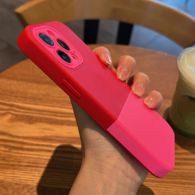 Contrast Color Silicone Compatible with iPhone Case