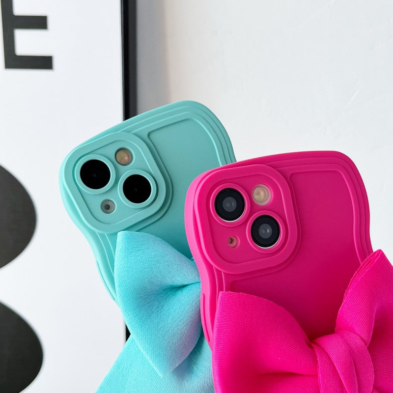 Beautiful Bowknot Wave Frame Compatible with iPhone Case