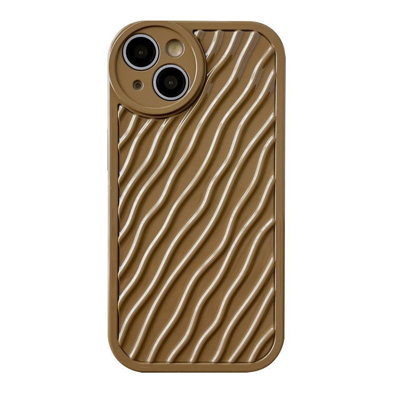 Water Ripple Wave Pattern Round Camera Compatible with iPhone Case