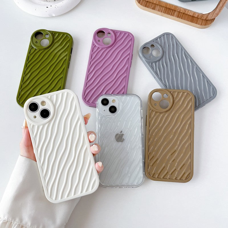 Water Ripple Wave Pattern Round Camera Compatible with iPhone Case