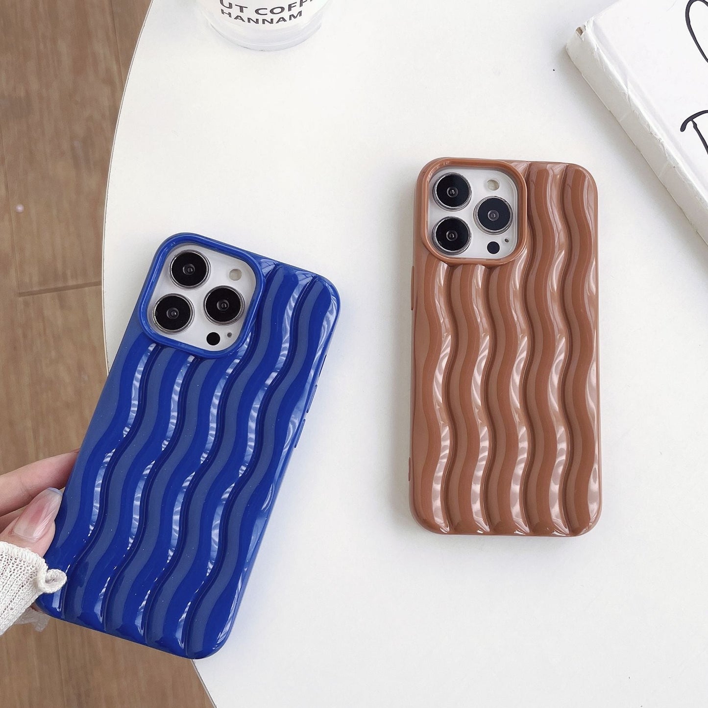 3D Water Ripple Wave Pattern Shockproof Compatible with iPhone Case