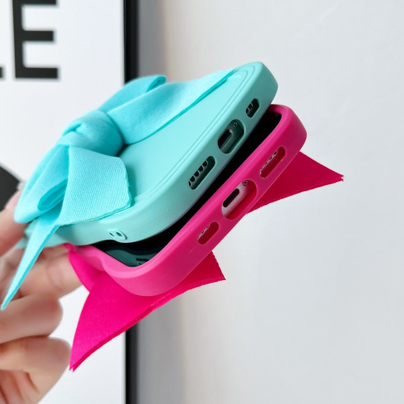 Beautiful Bowknot Wave Frame Compatible with iPhone Case