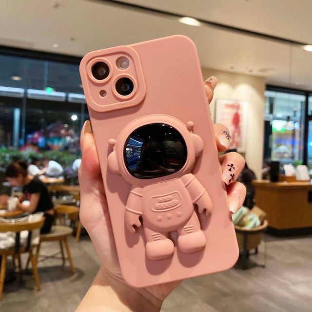 3D Bracket Astronaut Soft Compatible with iPhone Case