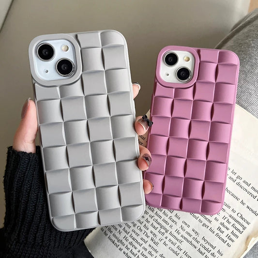 3D Cube Weave Pattern Compatible with iPhone Case