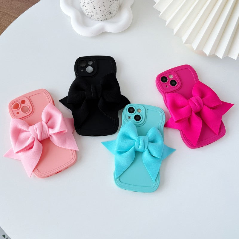 Beautiful Bowknot Wave Frame Compatible with iPhone Case