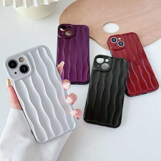 Water Ripple Wave Pattern Silicone Soft Compatible with iPhone Case