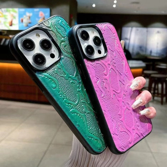 3D Relief Animal Skin Pattern Compatible with iPhone Case