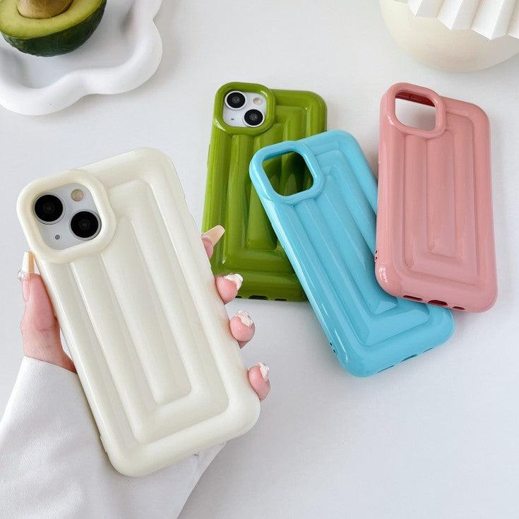 3D Soild Stripe Plating Compatible with iPhone Case