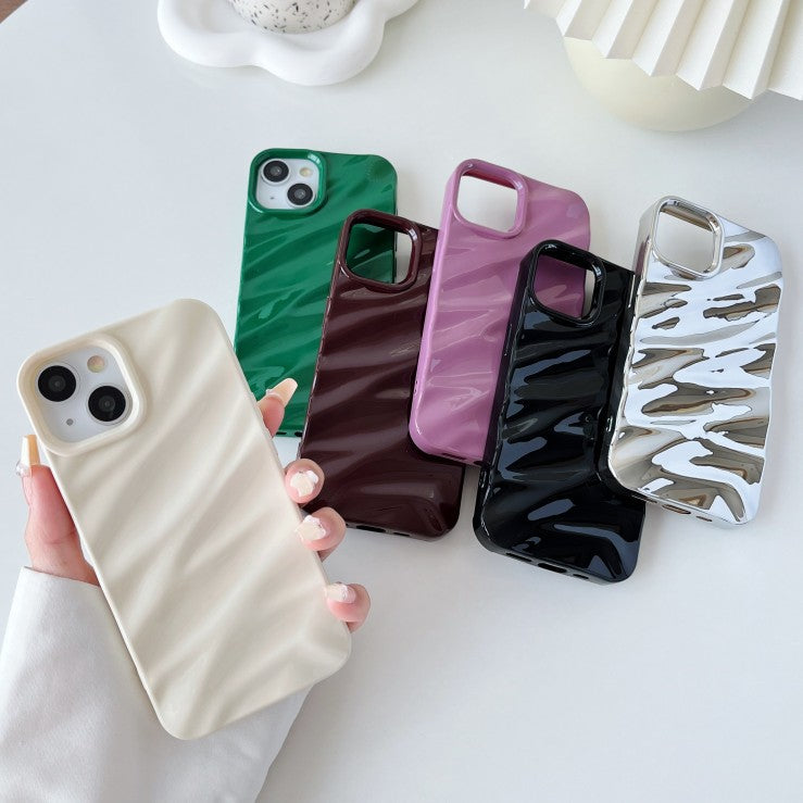 3D Water Ripple Wave Pattern Soft Compatible with iPhone Case