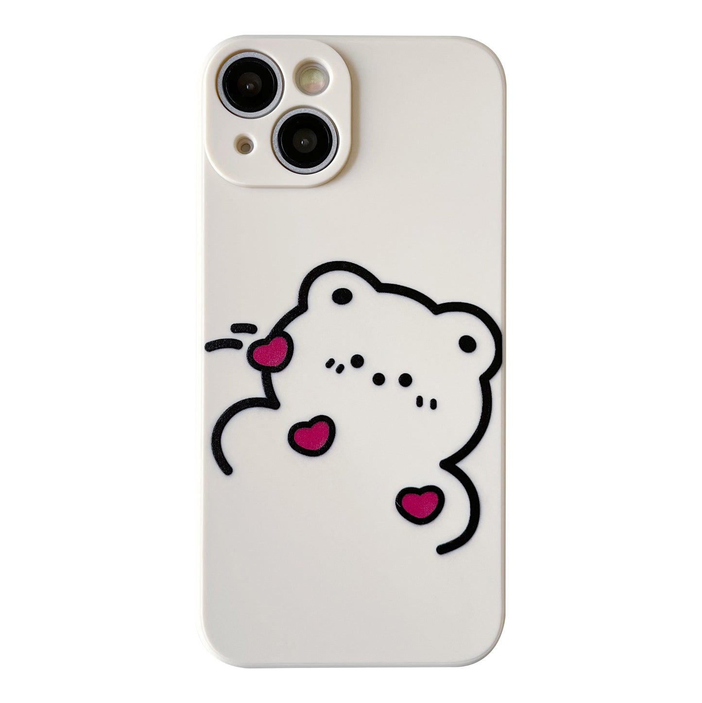 Cute Cartoon Bear Rabbit Bunny Couples Matching Soft Compatible with iPhone Case