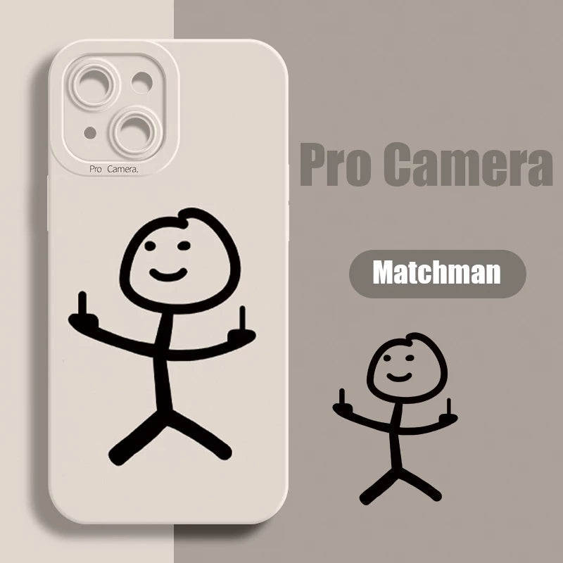 Funny Shockproof Matte Compatible with iPhone Case