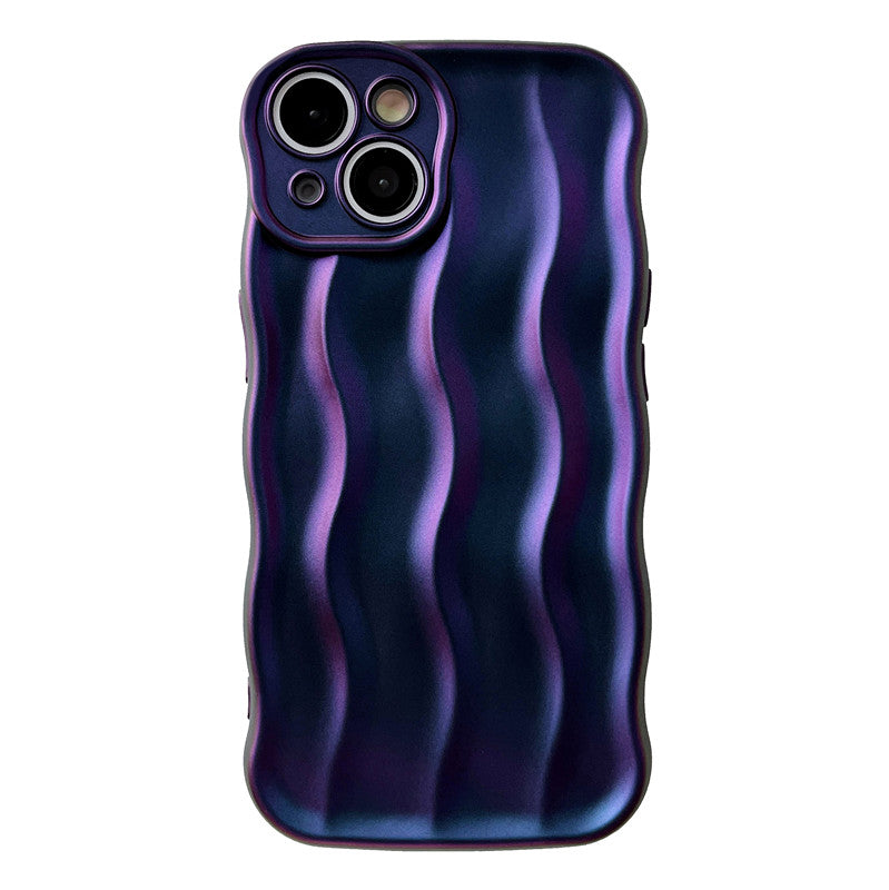 caseluu Curly Water Ripple Wave Frame Pattern Compatible with iPhone Case