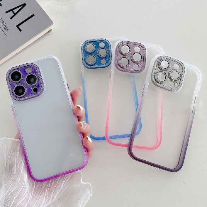 Glitter Camera Gradient Color Compatible with iPhone Case