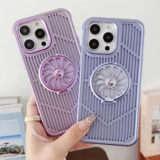 Fan Fold Stand Holder Heat Dissipation Mesh Compatible with iPhone Case