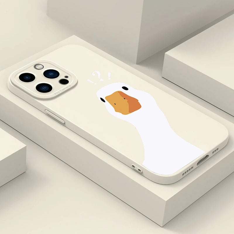 Cartoon Doubt Expression Duck Compatible with iPhone Case