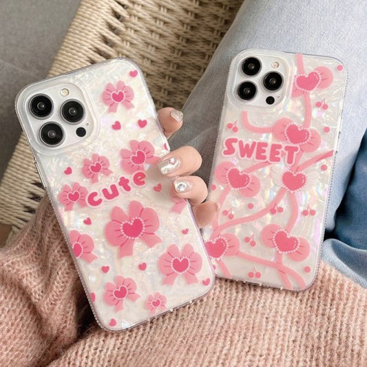 Cute Shell Love Heart Compatible with iPhone Case