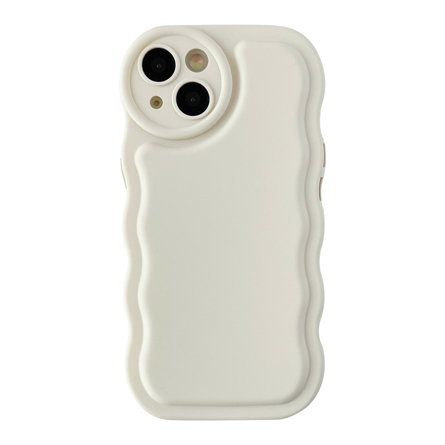 Solid Color Curly Wave Frame Compatible with iPhone Case