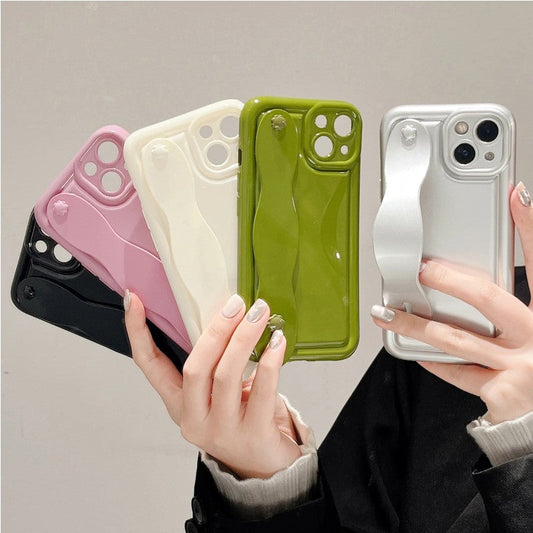 Candy Color Wrist Strap Holder Compatible with iPhone Case