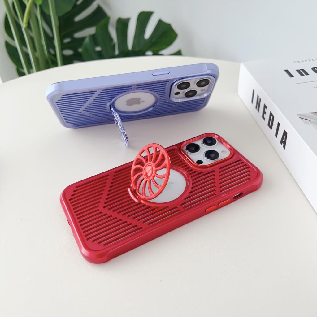 Fan Fold Stand Holder Heat Dissipation Mesh Compatible with iPhone Case