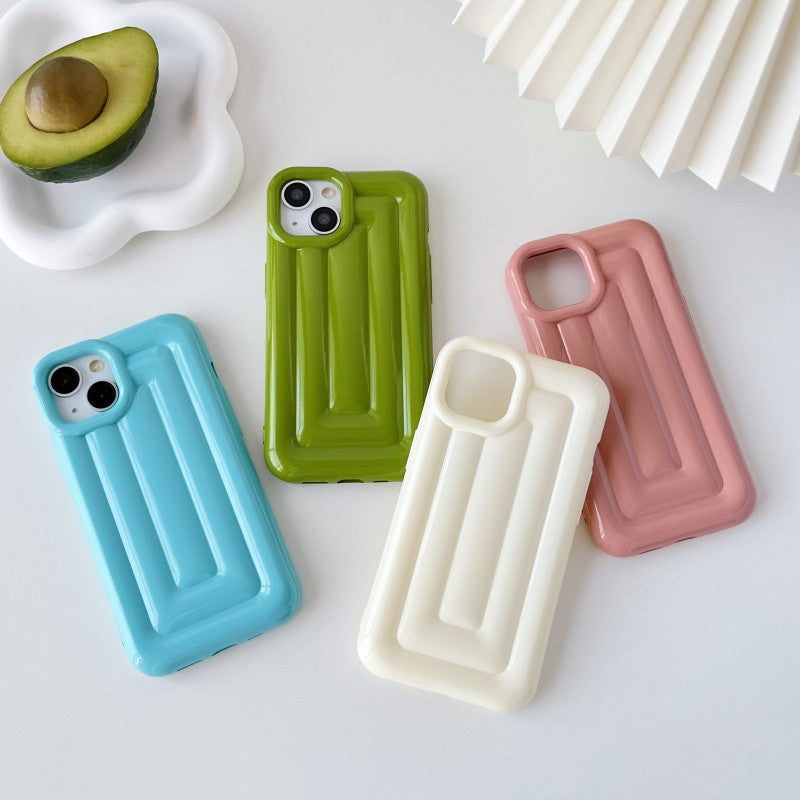 3D Soild Stripe Plating Compatible with iPhone Case