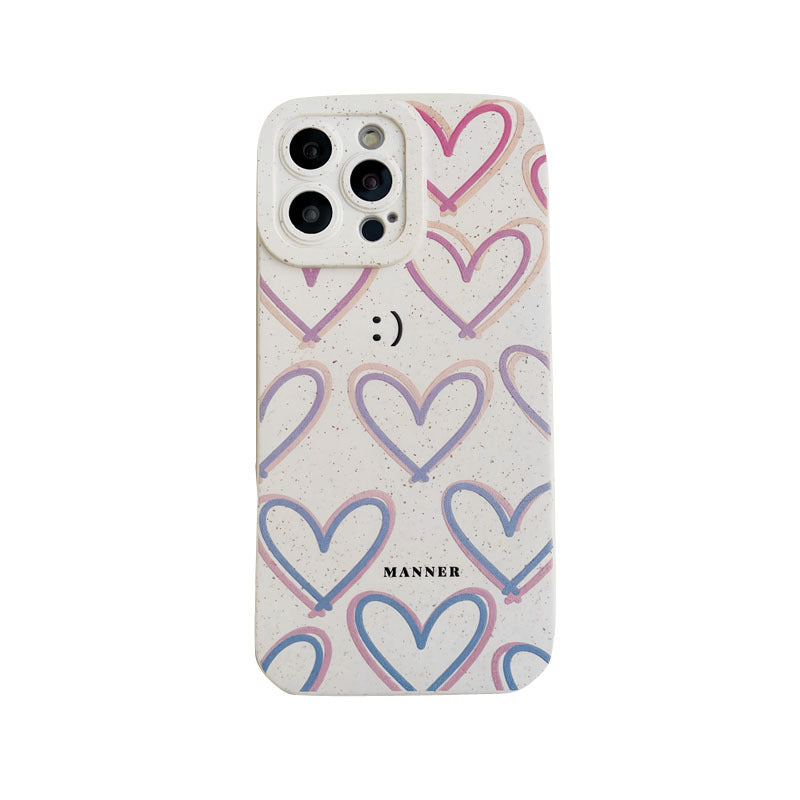 Cute Love Heart Compatible with iPhone Case