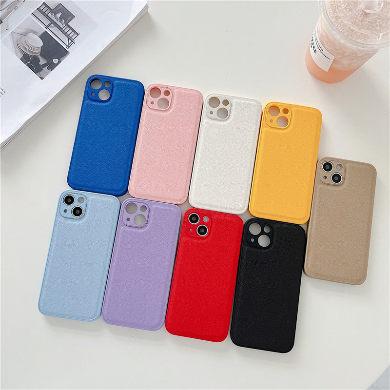 Leather Texture Shockproof Compatible with iPhone Case