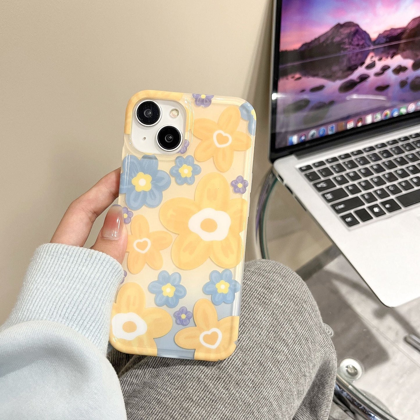 Cute Flower Floral Compatible with iPhone Case