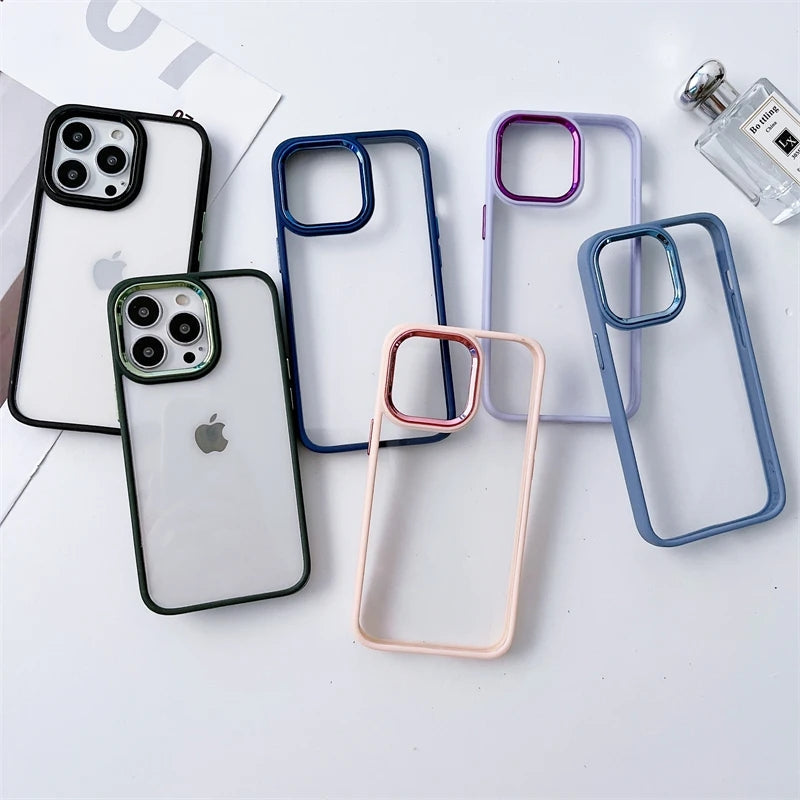 Metal Camera Clear Compatible with iPhone Case