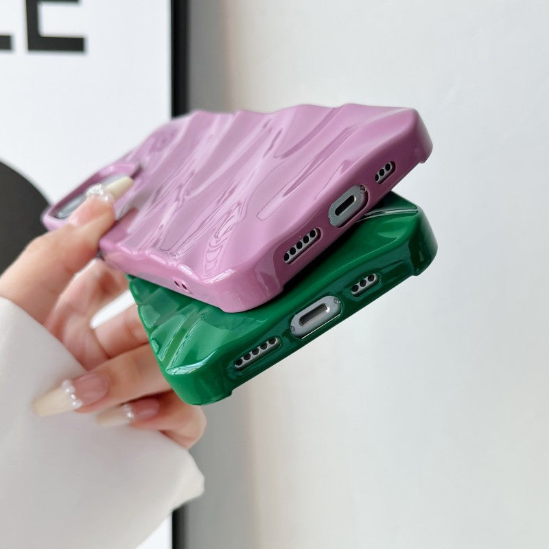 3D Water Ripple Wave Pattern Soft Compatible with iPhone Case