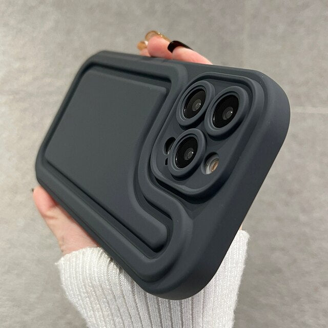 Luxury Shockproof Soft Silicone Camera Protection Compatible with iPhone Case