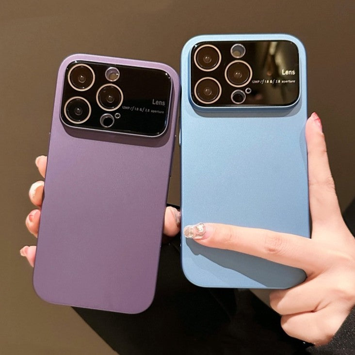 Metal Color Camera Protection Compatible with iPhone Case