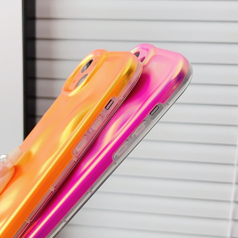 Fluorescence Light Color Water Ripple Wave Pattern Compatible with iPhone Case