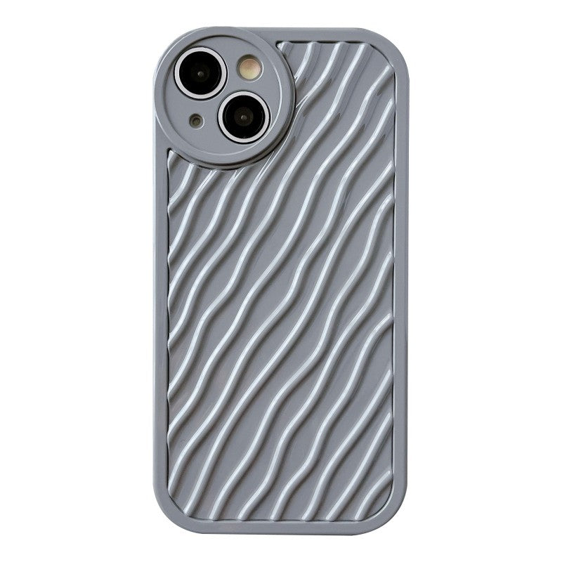 Water Ripple Wave Pattern Round Camera Compatible with iPhone Case