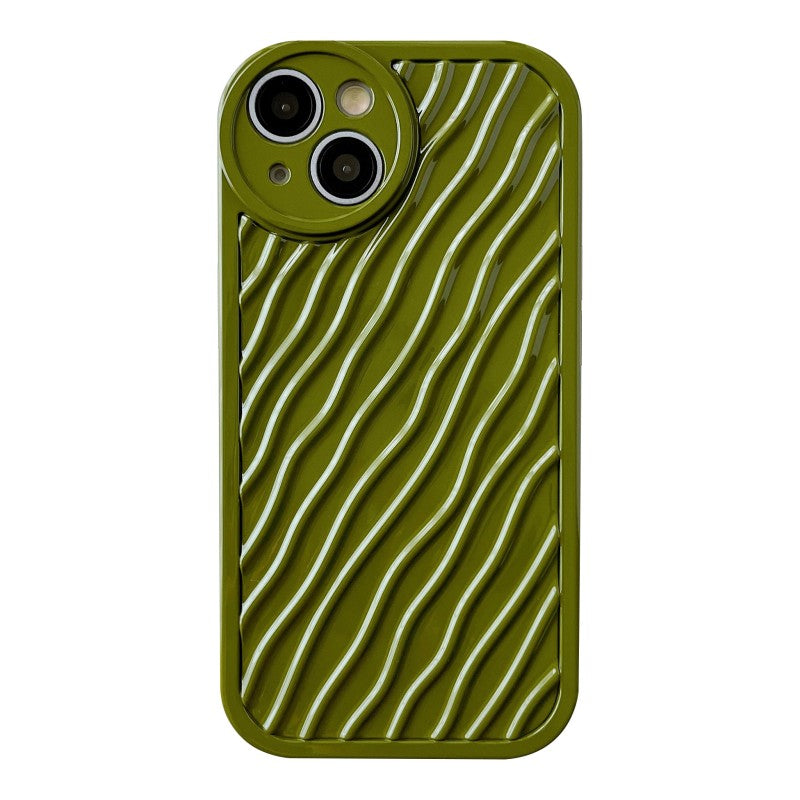 Water Ripple Wave Pattern Round Camera Compatible with iPhone Case