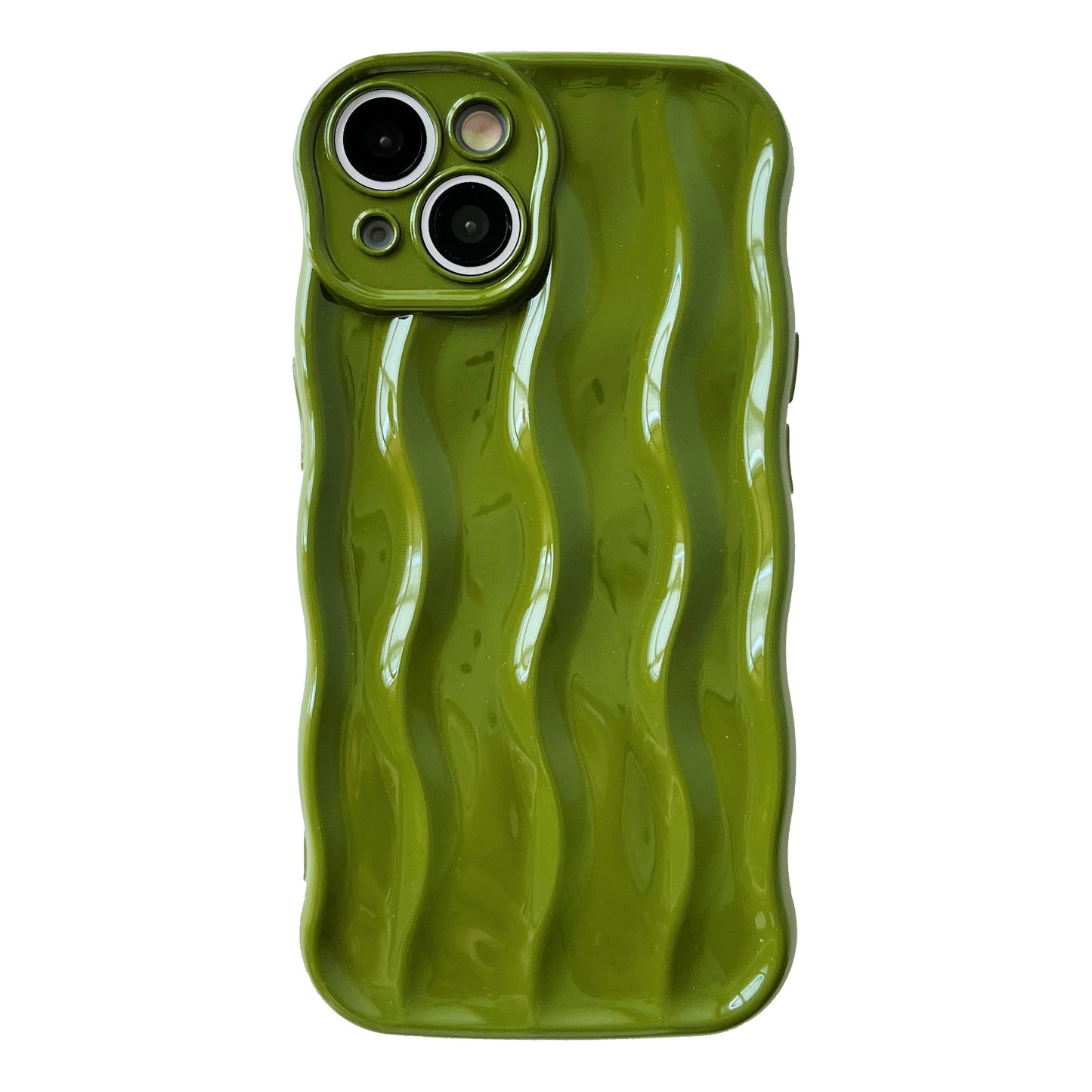 caseluu Curly Water Ripple Wave Frame Pattern Compatible with iPhone Case