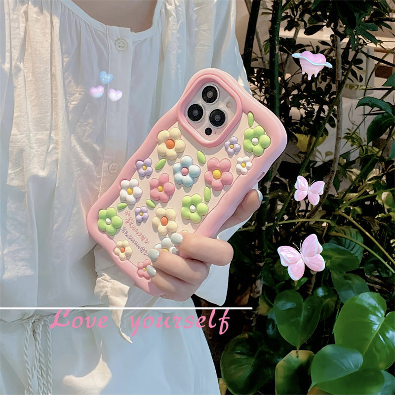 3D Cute Flower Floral Compatible with iPhone Case