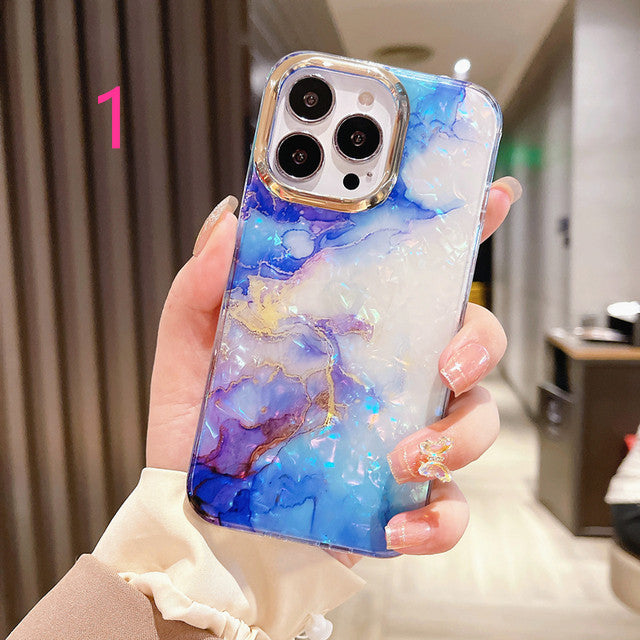 Luxury Marble Shell Pattern Compatible with iPhone Case