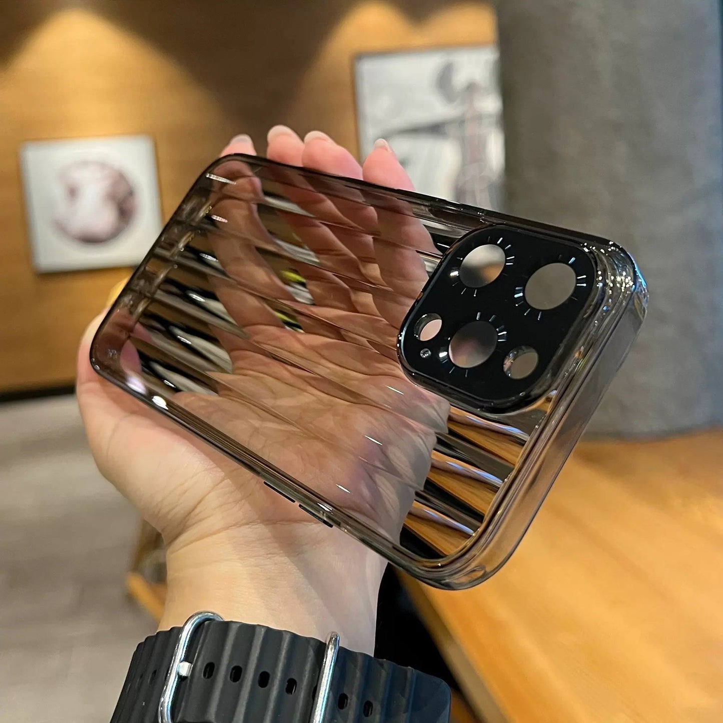 3D Strip Clear Compatible with iPhone Case