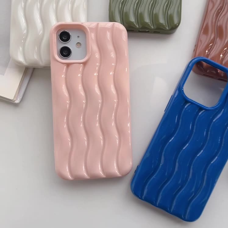 3D Water Ripple Wave Pattern Shockproof Compatible with iPhone Case