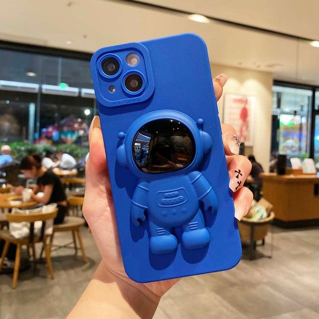 3D Bracket Astronaut Soft Compatible with iPhone Case