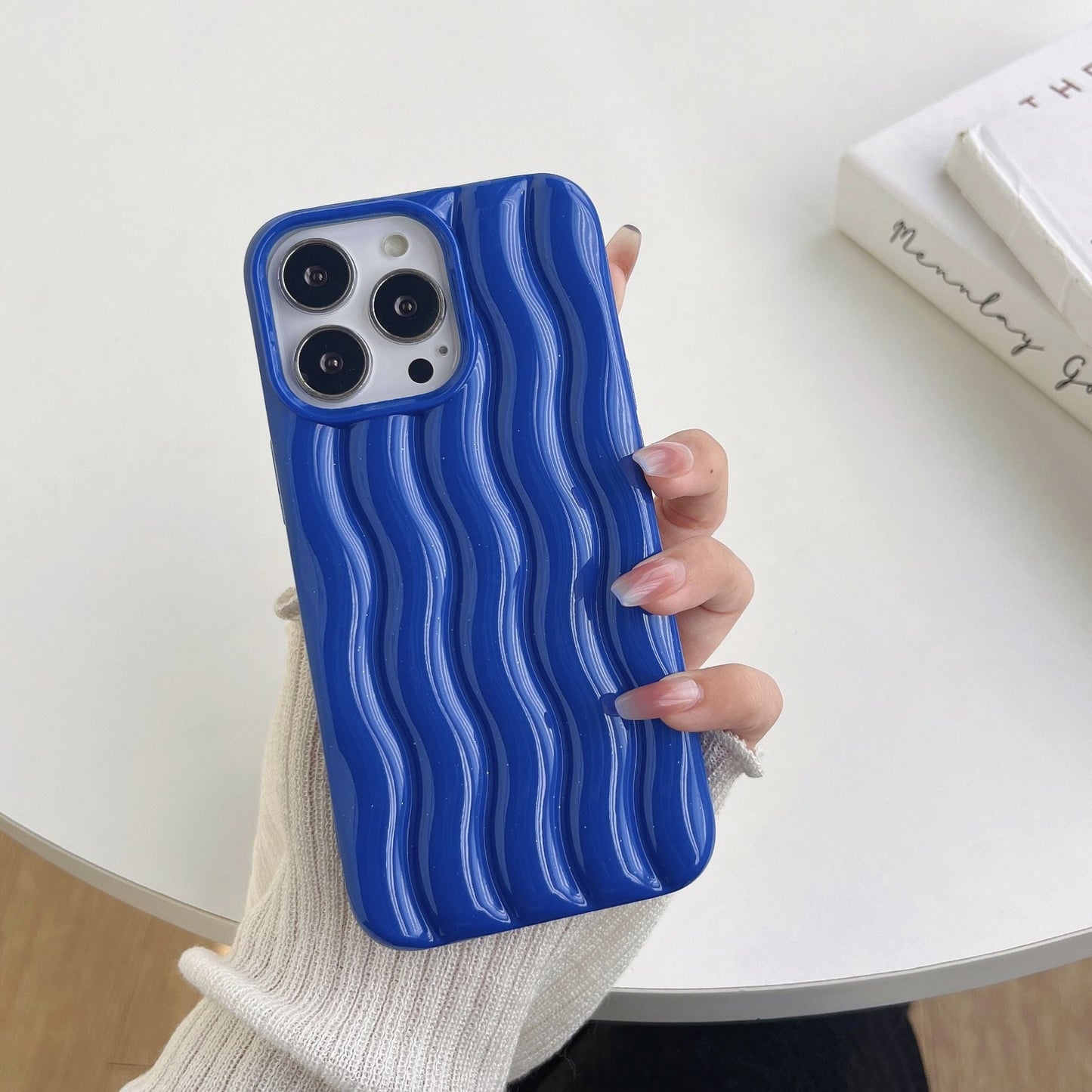 3D Water Ripple Wave Pattern Shockproof Compatible with iPhone Case