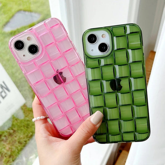 3D Ice Cubes Weave Grid Compatible with iPhone Case