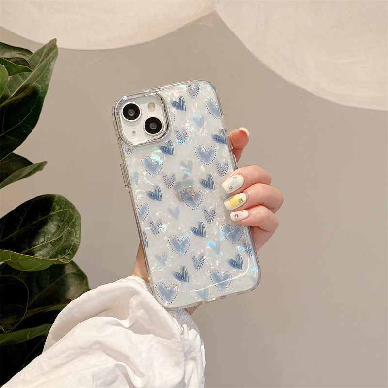 Love Heart Shell Pattern Compatible with iPhone Case